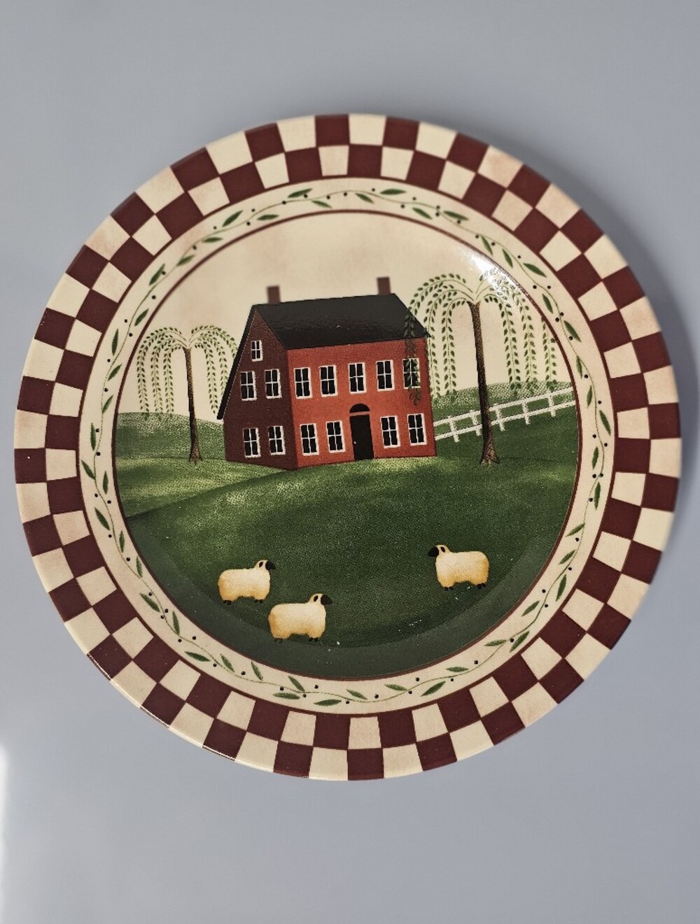 Vintage Thomson Pottery "Country Home" Dinner Plate